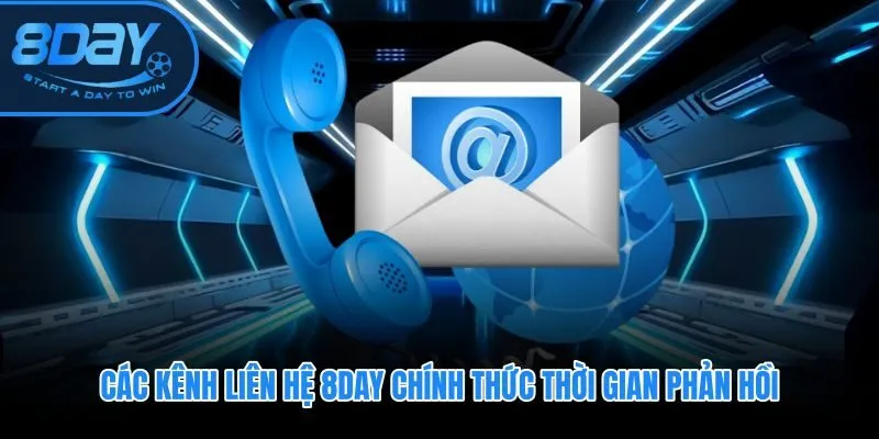 Bản đồ kênh liên hệ 8DAY với tốc độ phản hồi từ 1 đến 12 giờ